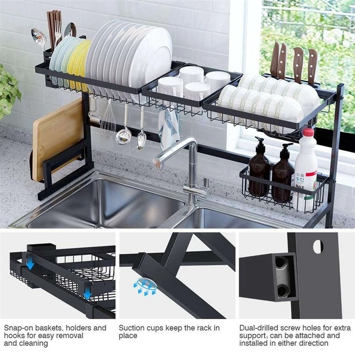 2 tier dish rack over sink