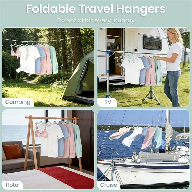 retractable portable travel hangers